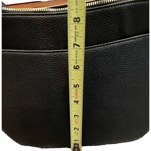 Anne Klein handbag Black faux Leather Gold Buckle adjustable Cross Body Strap - Picture 4 of 5